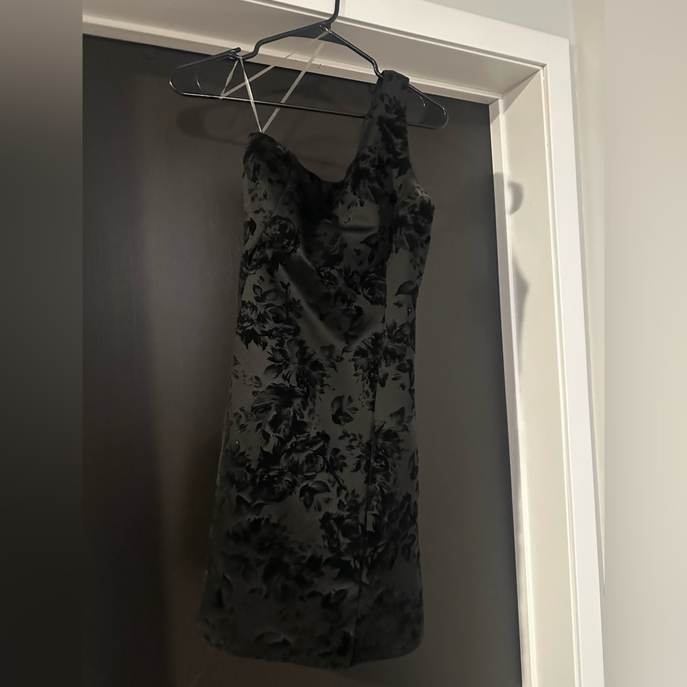 Elegant Black Floral Dress